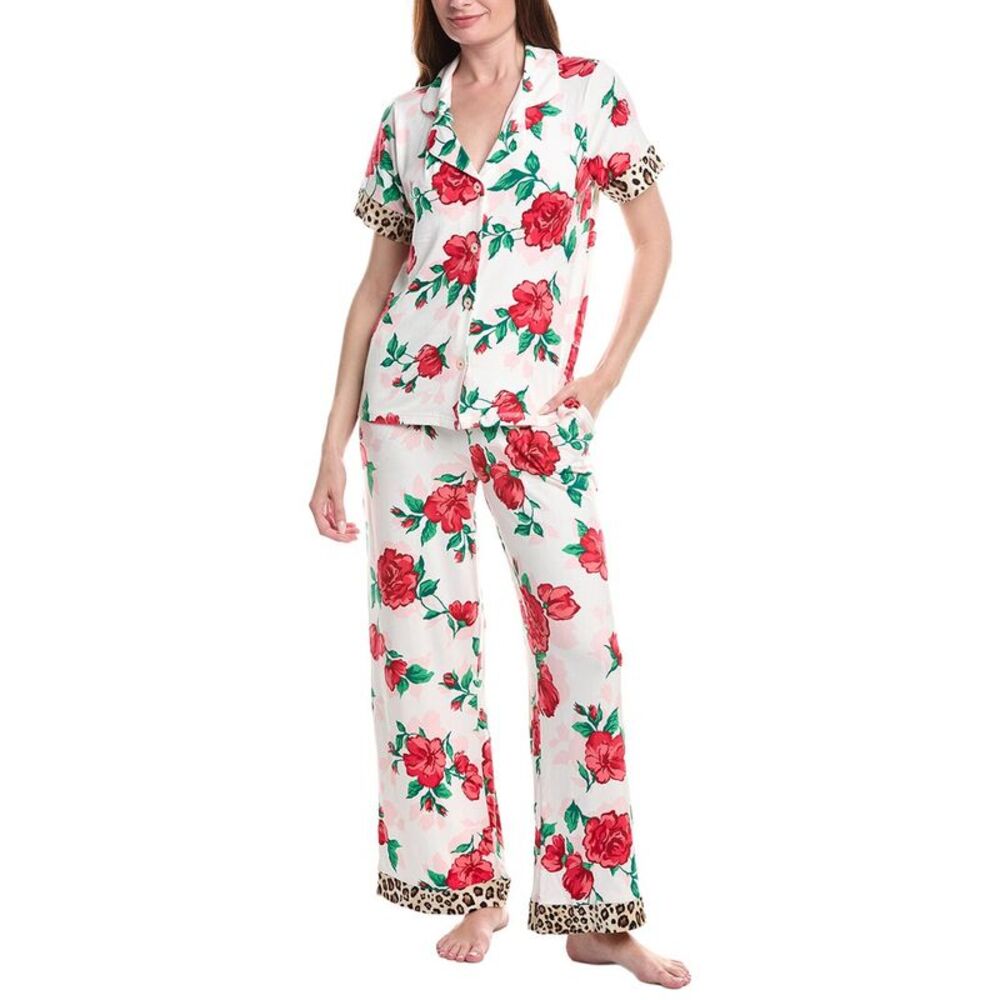 Room Service Womens  2Pc Pajama Set, Red